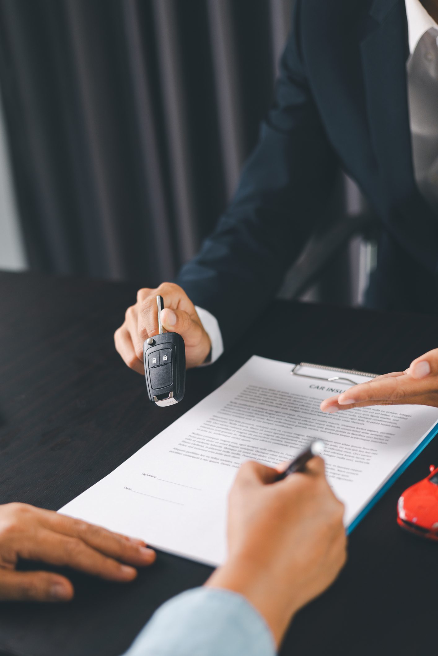 Concept business vehicle finance protection office plan investment buy sell car ensuring idea financial security. automobile agent hand protect purchase insurance and secure favorable loan deal.